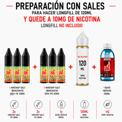 Kit Vapeo Sales & Longfill 120ml/10mg nicotina