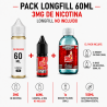 Kit Vapeo Longfill 60ml/3mg nicotina