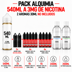 Pack Alquimia 540ml a 3mg  de nicotina