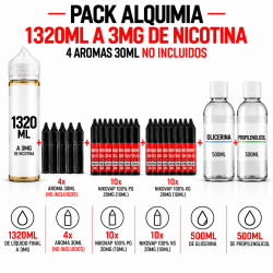 Pack Alquimia 1320ml a 3mg  de nicotina