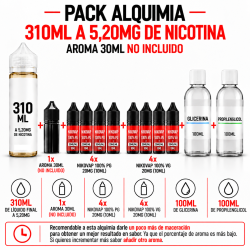 Pack Alquimia 310ml a 5,20mg  de nicotina